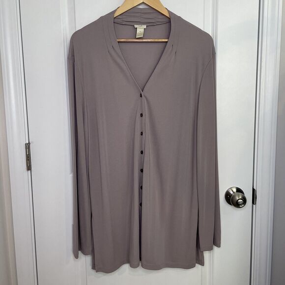 J.Jill 3 Piece Set Monochrome Gray Cardigan XL Pants L Skirt LP Silky Soft - Picture 2 of 14